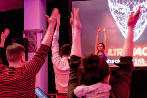 Morning yoga was essential to energize our hands for hacking (Image by Vedran Brnjetic)