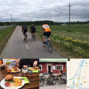 Marko pyöritteli Tuusulanjärven ympäri täysjoustollisella maastopyörällä. (100km) Rautaiset reidet kaverilla, mutta niin oli eväätkin.