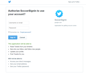 authorise your account